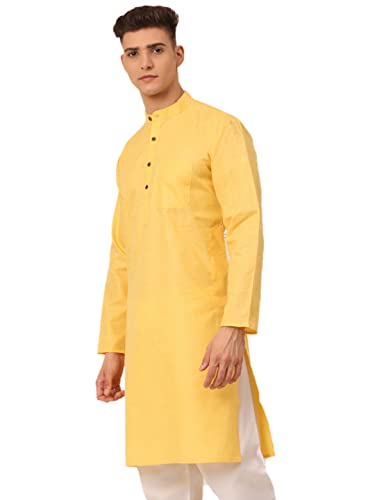 Image of Jompers Men's Cotton Ethnic Solid Kurta.