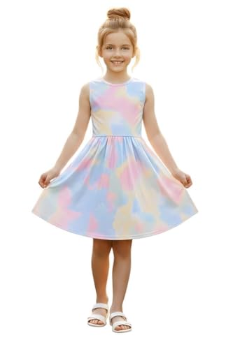 Vestido galaxia tie dye infantil ideal para cumpleaños y juego casual