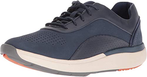 Clarks Women's Un Cruise Lace Sneaker, Navy Nubuck/Leather Combi, 75 M US