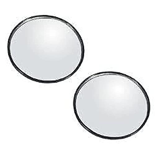 Aftermarket Mirrors 3 Inch Convex Blind Spot Mirror Aluminum Frame w/Adhesive Set of 2