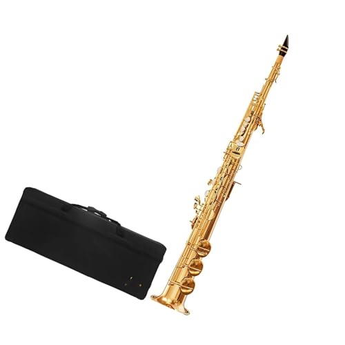 サックス ソプラノ ストレートサックス Bタイプ フラットペイント 初心者セット クリーニングクロス キャリングケース マウスピースとリード付き