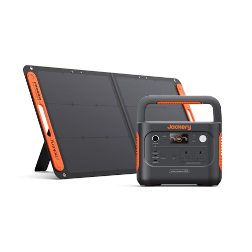 Jackery Explorer 1000 v2+ 100W Solar Panel Portable Power Station(2024 New),1070Wh LiFePO4 Battery,1500W AC/100W USB-C Output, 1 Hr Fast Charge, Solar
