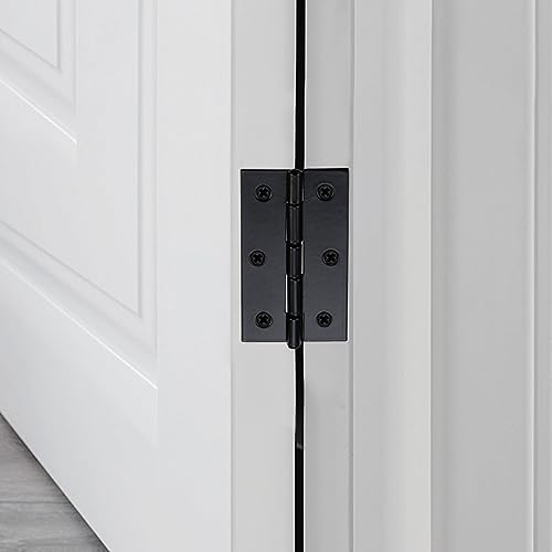 Hevstil 16-Pack 2.5" Door Hinges Long Home Furniture Hardware Folding Butt Hinge Black #TOP6