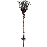 JTLB Pre-Lit Broomstick Lights Outdoor, Halloween Witch Broomstick Pathway Markers Lawn Light Lighted Broomstick Pathway Markers Halloween Decor for Patio Walkway Yard Lawn