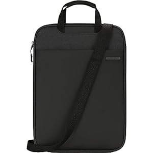 Kensington Vertikale Eco Laptoptasche für 14" Bildschirm, schützende Tragetasche und -hülle mit Reißverschluss und verstellbarem, abnehmbarem Schultergurt, Umweltfreundlich, Wasserabweisend, K60102WW