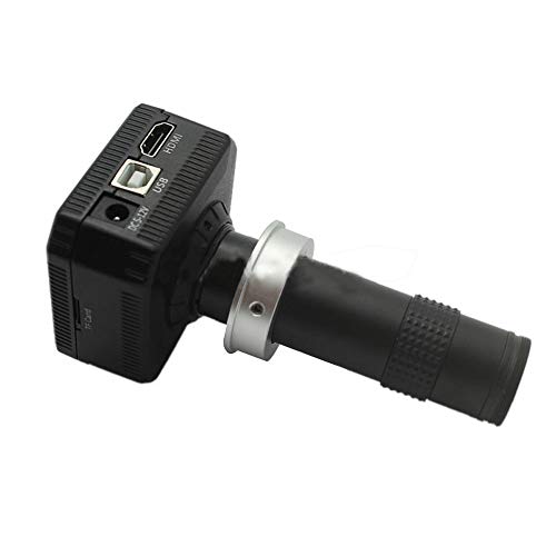 16MP 1080P 60FPS 工業用 顕微鏡カメラ HDMI USB出力 TF カードストレージ ビデオ&5X-100X ハイビジョンハイ距離 レンズ
