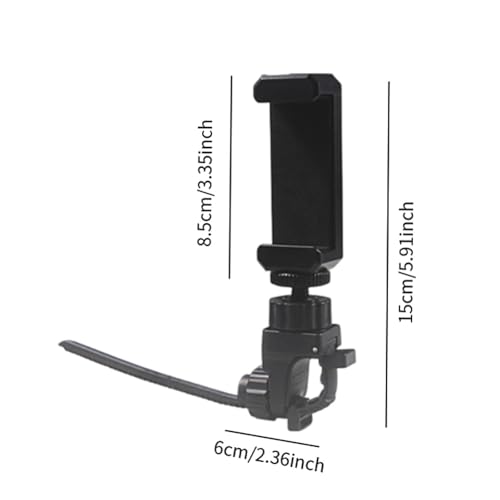 Trumpet Lyre Phone Holder for Marching Band, Low Brass Instrument Phone Stand with Rotatable Mount, Secure Strap Attachment, 5.91inch