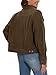 MAGCOMSEN Fashion Cropped Shackets Women Casual Corduroy Jacke Button Down Long Sleeve Outerwear with Pocket Coffee