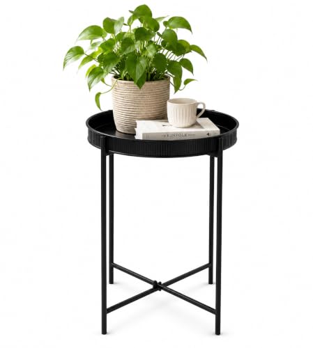 Image of Coffee Tables Modern Design Table for Living Room Side Table Tea Tray Coffee Table Home Decor (Black)