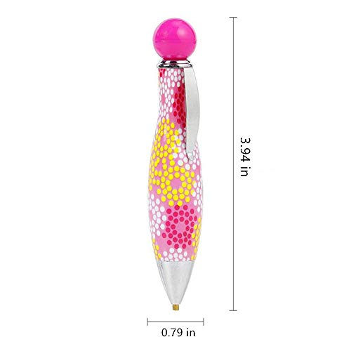 Tooeary Cute Diamond Point Drill Pen Bowling Shape Crafts Sewing Embroidery Painting Cross Stitch Accessories with Glue Clay
