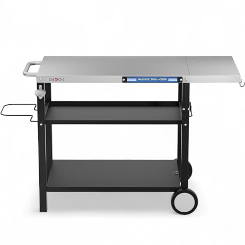 GasOne Stainless Steel Rolling Grill Cart