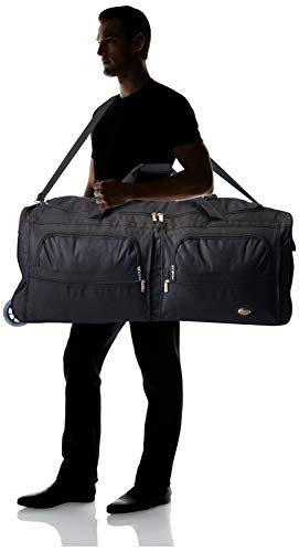 Rockland Rolling Duffel Bag, Black, 36-Inch