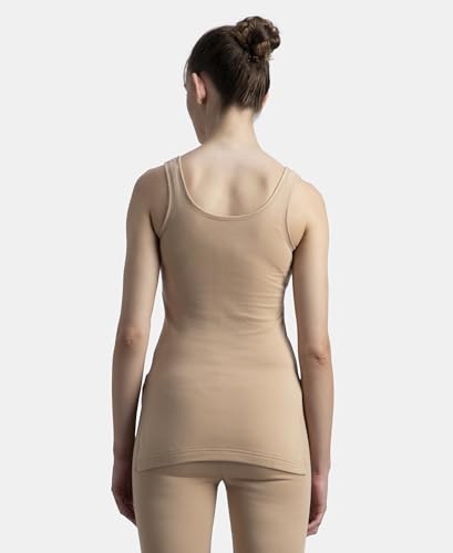 Jockey 2547 Women's Super Combed Cotton Rich Brushed Fabric Thermal Tank Top with StayWarm Technology_Skin_XL - Image 3 thumbnail
