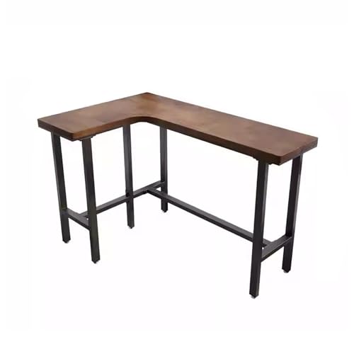 Mesa rectangular de altura de barra, juego de mesa larga estrecha para restaurante, bistró, cafetería y tienda de té