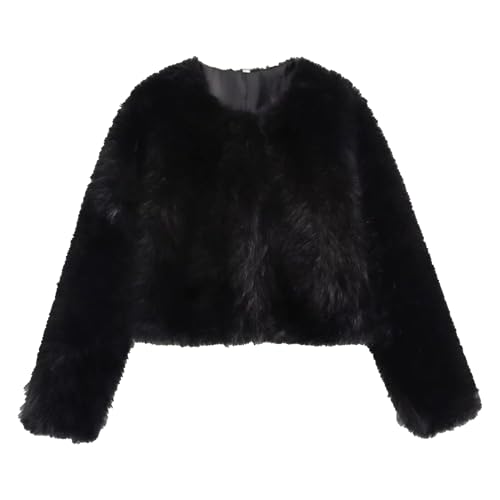 Chaqueta de piel sintética blanca para mujer, abrigo de invierno con chal y pelo, manga larga, estilo formal noche, cárdigan corto piel.