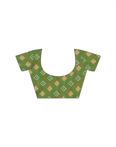 Image of MADHUHANSH Women's Cotton Linen Saree with Unstitched Blouse Piece and Floral Printed Pattern | Women Saree for Special Occasion | Stylish Modern Sarees