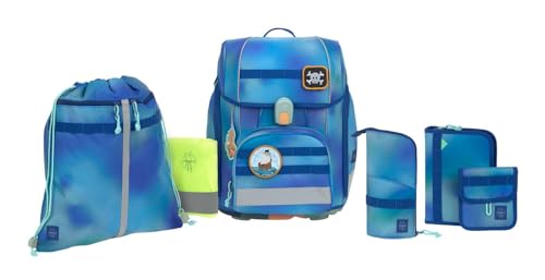 LÄSSIG Schulranzen School Set Boxy Unique Gradient Green/Blue blau