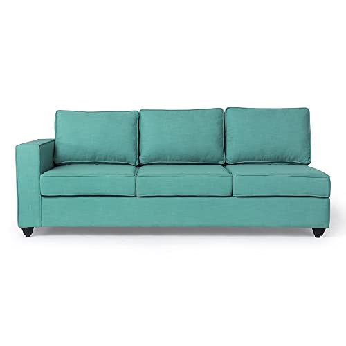 Image of Wakefit Sofa Set | 3 Year Warranty | Sofa 3 Seater, 3 Seater Sofa for Living Room, Wooden Sofa Set, 3 Seater + Right Aligned, Sofa for Living Room - Napper(Linen Charm : Linen Charm Lagoon)