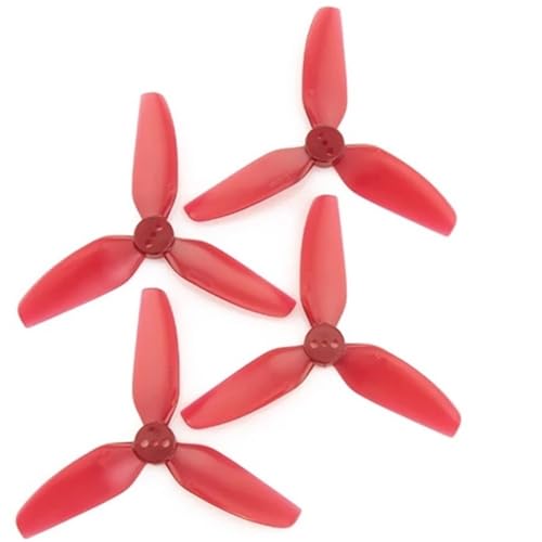 Hélice à 3 pales T3X3X3 pour drone FPV 3 pouces rouge