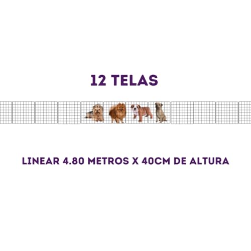 Cercado Para Cachorro Com 12 Módulos Tela 40x40cm 100% Aço E Ajustável (BRANCO-8)