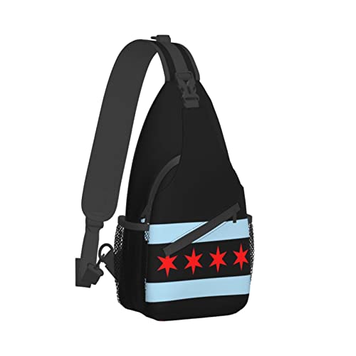 Mochila bandolera negra unisex para uso diario miniatura 3