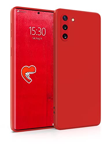 MyGadget Case for Samsung Galaxy Note 10 - Cover Ultra Thin TPU - Soft Touch Rubber & Anti-Scratch Shell - Flexible Silicone - Matte Red