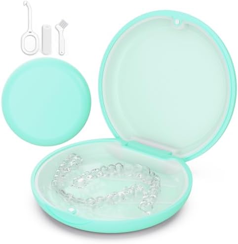 Retainer Case, Slim Aligner Case With Vent Holes And Mirror Compatible