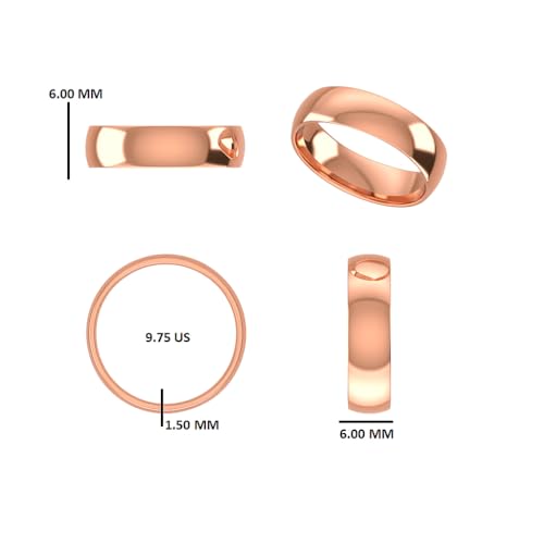 Image of Pure 925 Sterling Silver Plain Band Ring for Women Men in 18k Gold Plated | Simple Classic Wedding Ring for Him and Her | Best Gift | Couple Band