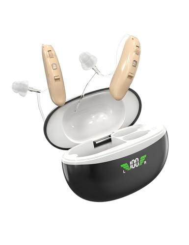 STARVIKY Hearing Aids Hearing Amplifiers for Seniors & Adults, Rechargeable with Noise-Canceling and...