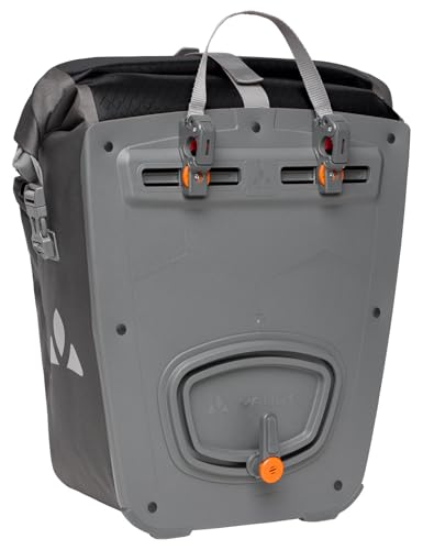 VAUDE Fahrradtaschen für Gepäckträger Aqua Back 2x24L in schwarz 2 x Hinterradtaschen wasserdicht, Fahrrad Gepäckträgertasche hinten, einfache Befestigung – Made in Germany