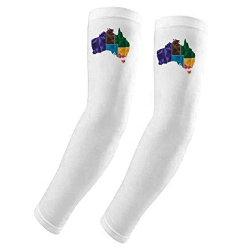 Housse protection solaire bras manchon cyclisme motif Australie