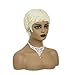 BOBCOO Short Blonde Pixie Cut Wigs For Black Women Short Wigs With Bangs Short Wigs For Black Women Layered Wigs(Blonde)