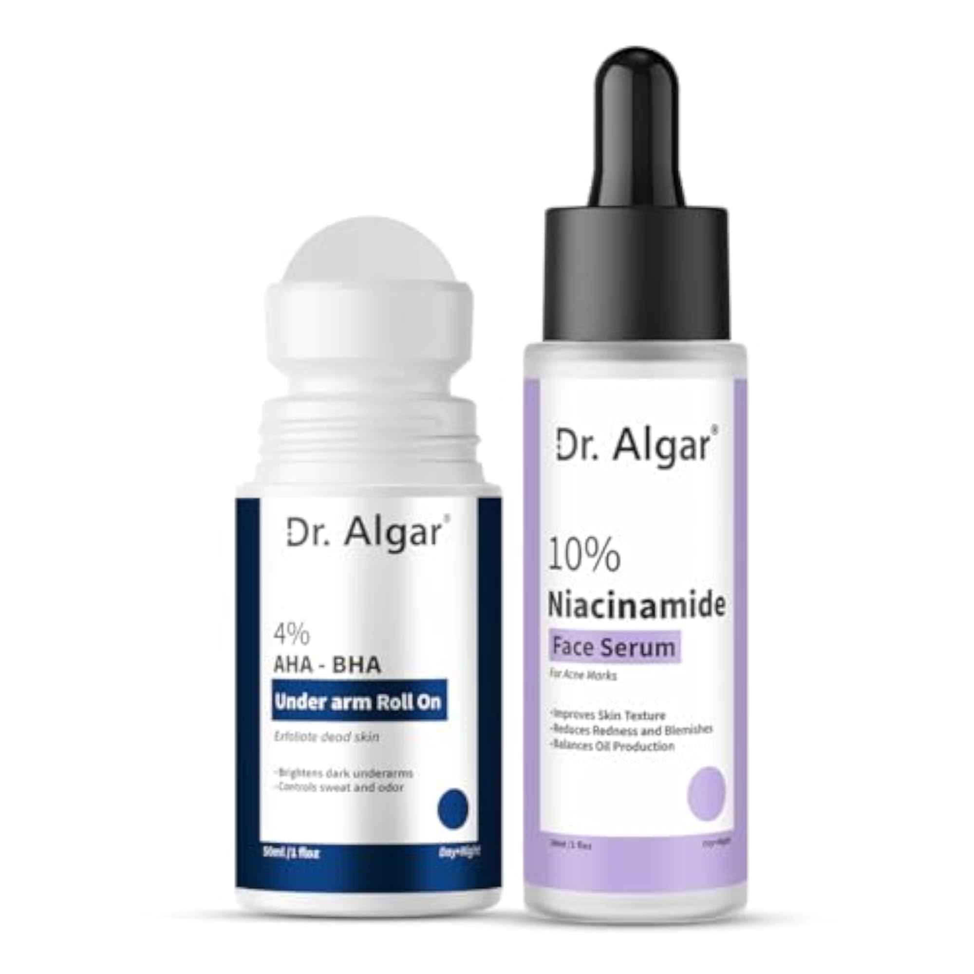 Niacinamide Face Serum and Underarm Roll On, Skin Care Combo