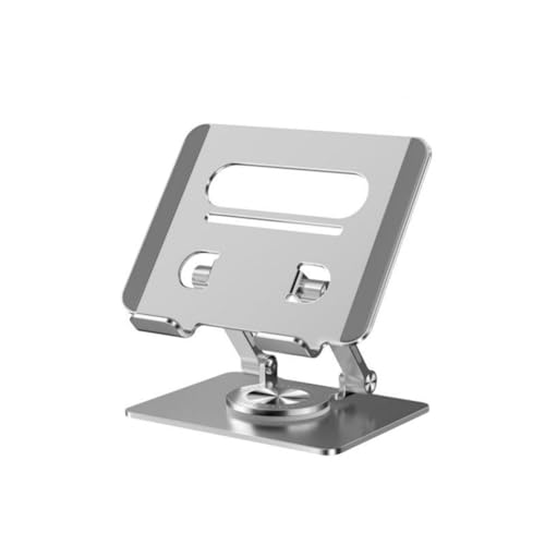 Soporte de escritorio de aluminio mecanizado con elevaciones ajustables para tableta