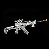 Fun Central BC693 LED Light up Flash Electromotion Gun, LED Light up Rifle Gun, Electromotion Toy Gun, LED Flash Electromotion Gun - for Party Favors, Gifts, Prizes, Rewards