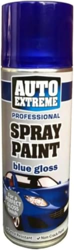 SDMAX Blue Gloss Spray Paint, Gloss Finish, Fast Drying, Non-Cracking, Easy To Use, Long-Lasting, Lightweight And Portable, Interior & Exterior Use, 400ml (1PCS)