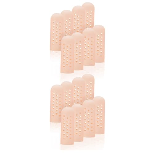 GNURBDILFO 16 Protectores de Dedos de Silicona, Tapas Transpirables para los Dedos, Cubiertas para Las Yemas de los Dedos, Fundas para los Dedos Que Soportan el Agrietamiento de los Dedos