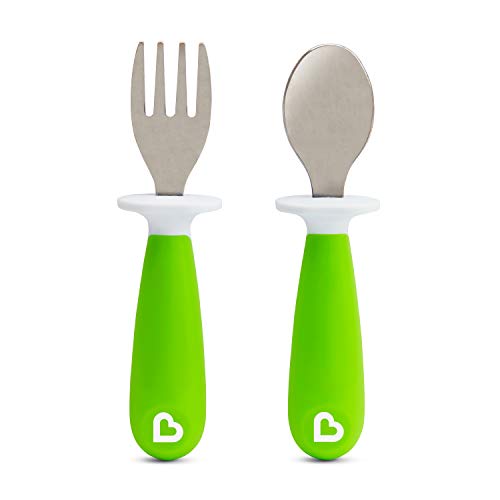 Image of Munchkin Raise Fork and Spoon Set (Green)