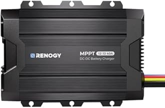 Renogy 12V 40A DC to DC Battery Charger with Solar Input MPPT, Compatible with LiFePO4, Gel, Flooded, and Sealed Lead Acid Batteries, Two Charging Options for RV, Car, Camping, Marine
