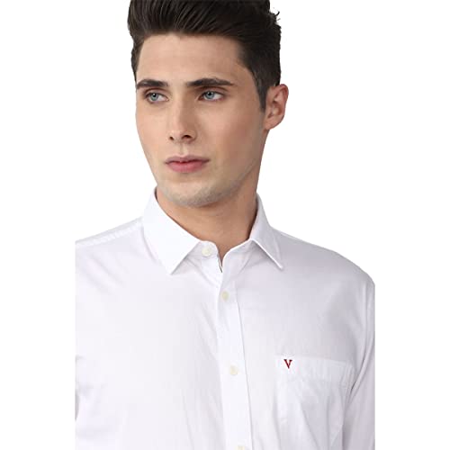 Image of Van Heusen Solid Casual Shirt for Men| Premium Cotton| Full Sleeves| Regular Fit |Breathable Fabric |