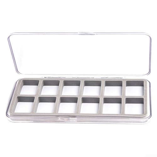 YUANGANG ABS Magnetic Fly Fishing Storage Box Fish Hook Lure Tackle Case With Foam Accessory(12 grids)
