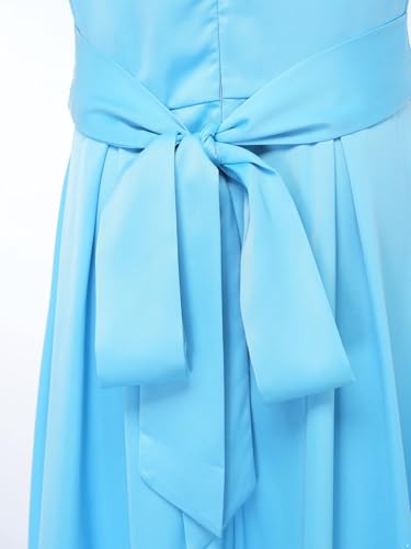 Robe pour filles en chiffon de qualité supérieure au tombé asymétrique fluide