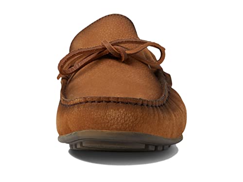 Image of Men's Genuine Leather Casual Slip on Tie-Bow Loafers