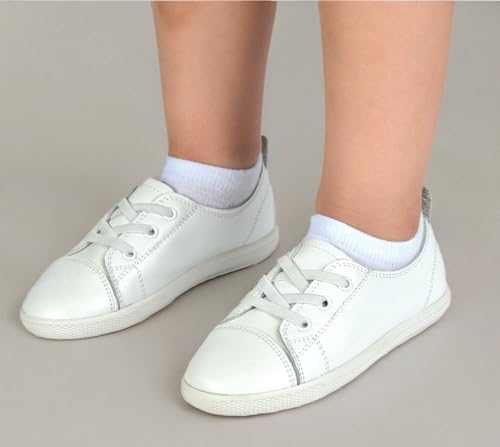 JORMATT 6 Pairs Toddler Little Girls Boys No Show Socks Thin Cotton Soft Anti Slip Low Cut Socks Breathable With Grips, White XS