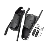 Lljsszr Scuba Diving Fins Snorkel Fins Swimming Flippers Swim Fins for Travel Lap Swimming , Black, XS