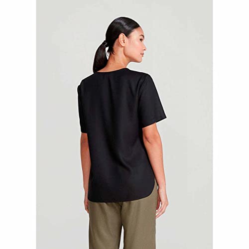 Blusa Básica Feminina Ampla Com Fendas Laterais Preto G