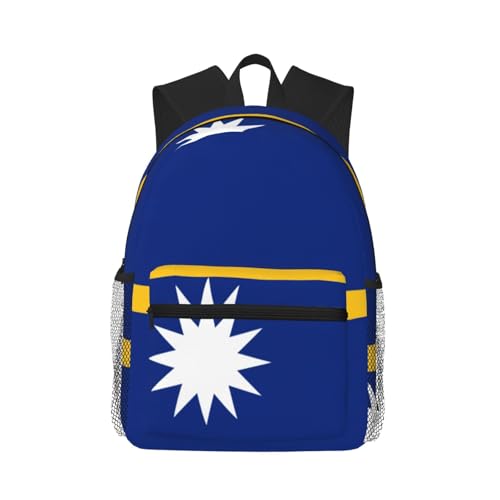 Sac à dos léger drapeau Nauru, idéal pour voyages et escapades