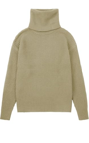 Image of ebossy Womens Ribbed Knit Sweater Outfits Casual Loose 2 Piece Turtleneck Pullovers Elastic Waist Maxi Skirt Sets