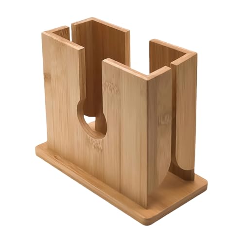 Bagel Slicer – Large Bamboo Cutting Holder, Wooden Kitchen Tool, Safe Easy Clean Design | Precision Bagel Slicing Gadget For Breakfast Brunch Cooking Prep