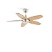CREATE / FLOWOOD / Ventilador techo motor AC níquel aspas madera natural / Silencioso, 2 alturas